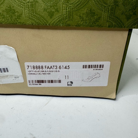 Men’s Gucci Horse Bit Burgundy Velvet Loafers size 11 fits 12 US - Picture 9 of 9